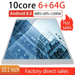 Tablette PC de 8800 pouces, avec GPS, 6 go de RAM, 64 go de ROM, Bluetooth, 10.1 mAh, caméra de 13mp, Google Play WPS Office, 10 cœurs, nouveau Pad 