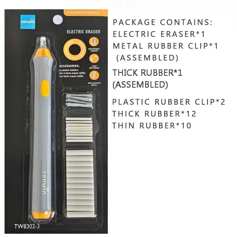 TENWIN Electric Eraser Set - Automatic Rotary Eraser for Sketching  Revision Batteries Not Included