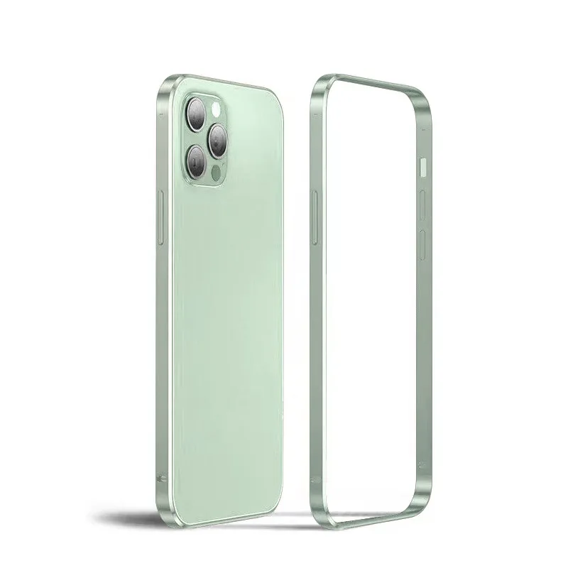 Sleek Orange Metal Bumper Phone Case with Enhanced Protection