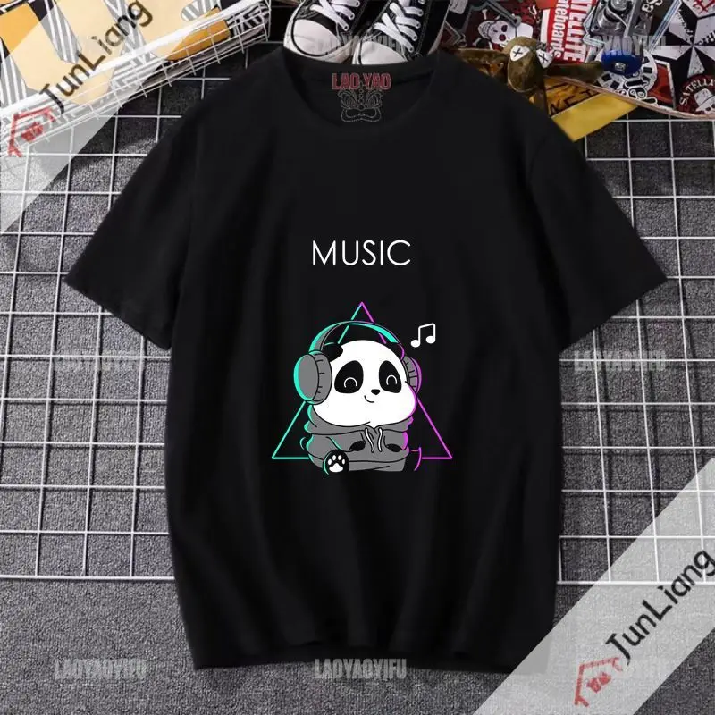 

Забавная футболка с рисунком панды, Милая женская футболка с рисунком панды в Корейском стиле, Винтажная футболка в стиле Харадзюку Y2k