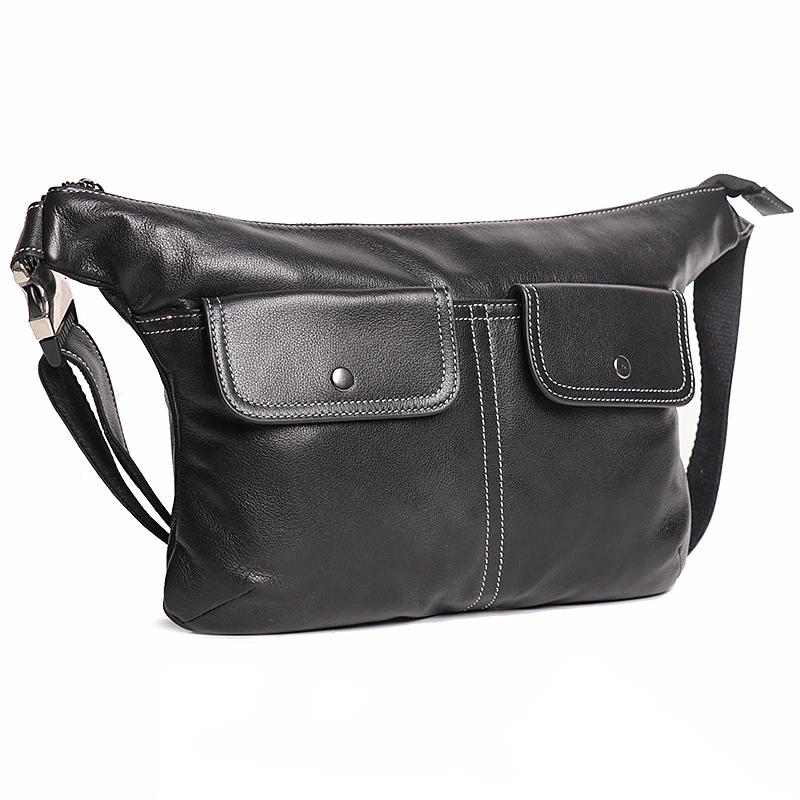 

Nesitu New High Quality Brown Black Top Grain Genuine Leather Shoulder Women Men Messenger Bags for ipad Cross Body M30101