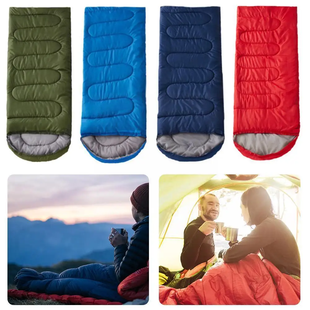 

Sleeping Bag Waterproof Durable Thicker Padding Adjustable Strap Outdoor Sleeping Bag For Camping Emergency Disaster Relief Q1A5