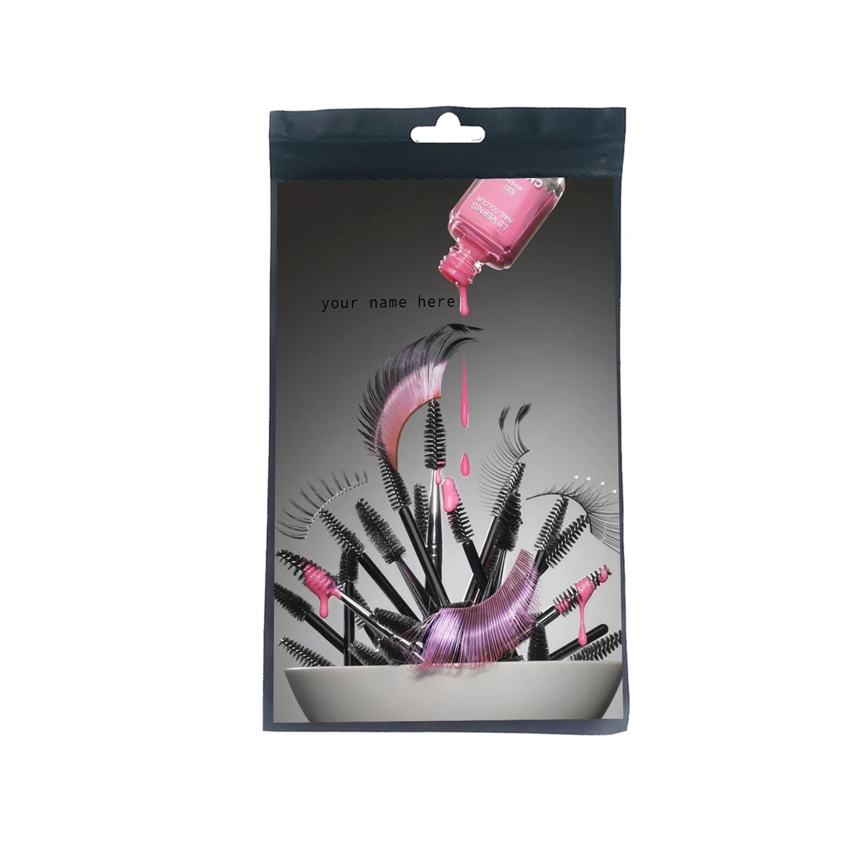 Wholesale Lash Bags Package Custom Eyelash Nail Bags Logo False Mink Lashes False Nail Packaging Natural Eyelashes Storage Bags 6