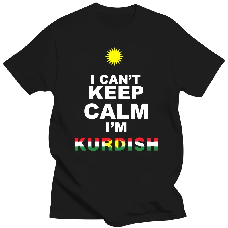 

Футболка мужская с флагом Курдистана и надписью «I Can Not Keep Calm»