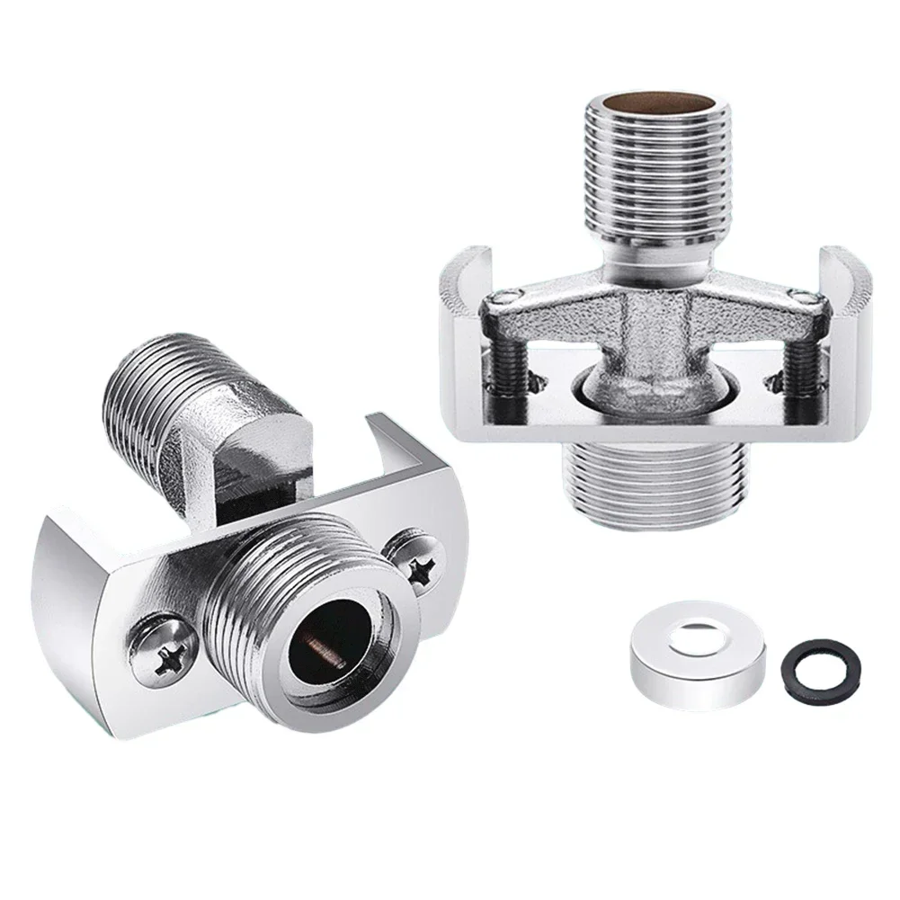 Faucet Adapter 40Degree Adjustable Wall Mounted Faucet Angled Curved Foot Eccentric Screw Corner Tap Adapter Bathroom Fixture
