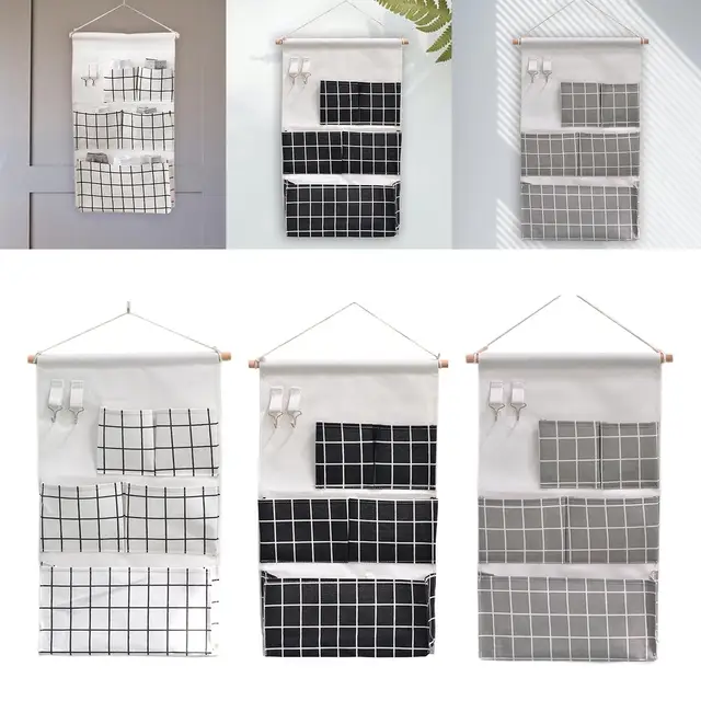 Multifunkcionális Függő Tárolószervező Táska Szekrény 5 Zsebek Fali Raktár Otthoni Kollégium - Image 3