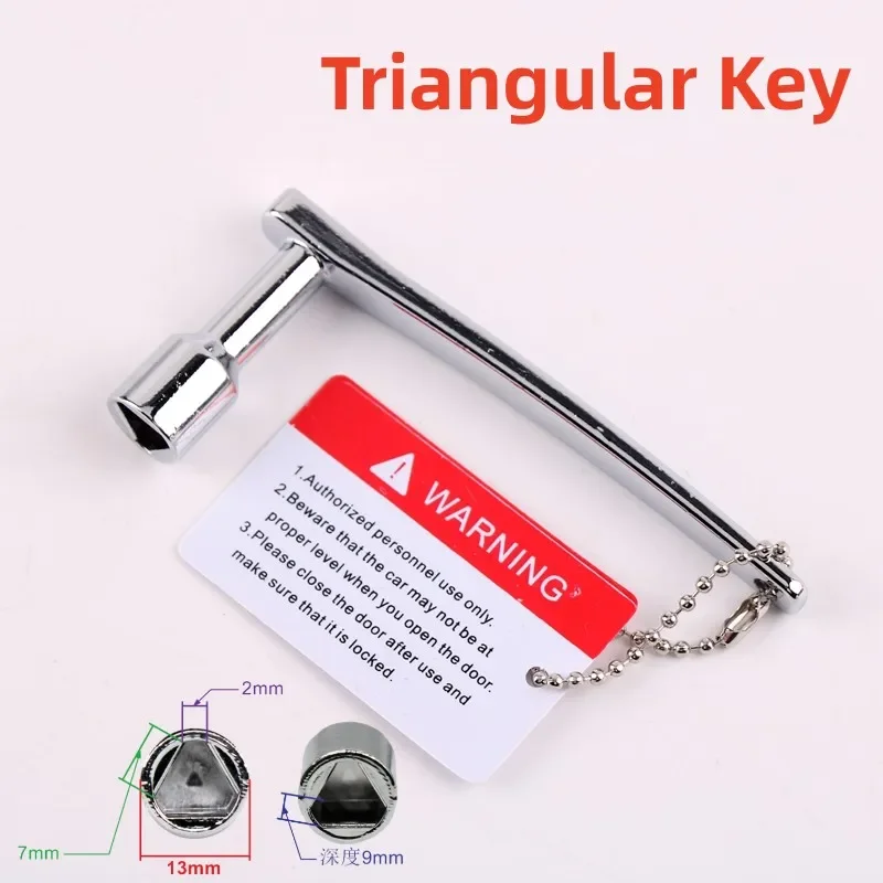 key fit for Triangle lock Square lock Airfoil for train High-speed rail Elevator and Cabinet door 1Pcs