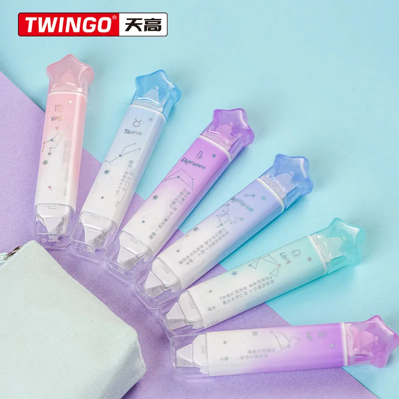 

2-in-1 Correction Tape 4m Correction Tape and 3m Adhesive Tape Corrective Concealer School Supplies Aesthetic Stationery Glue