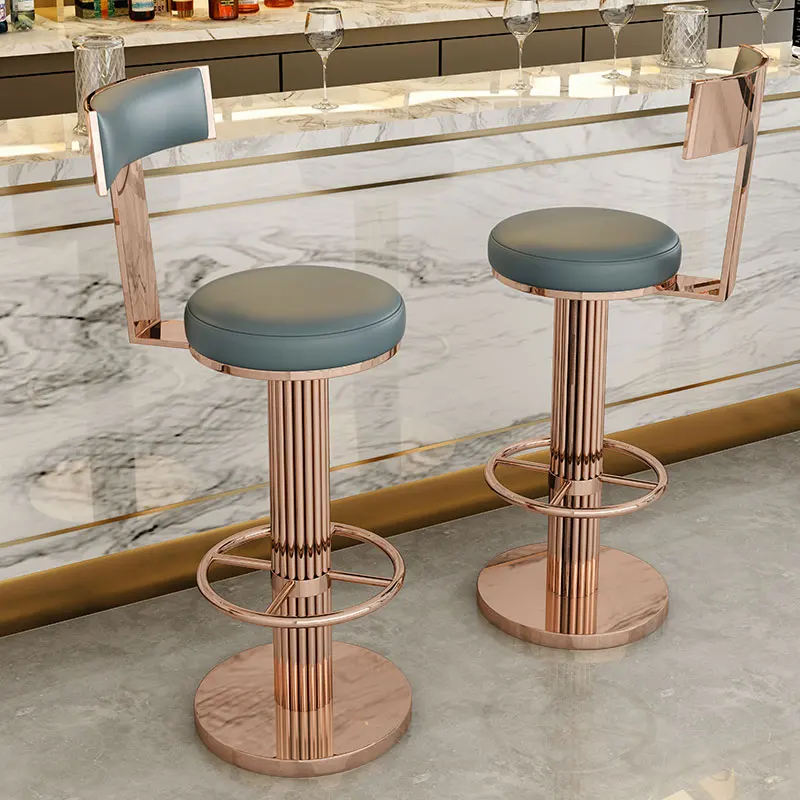 Counter Height Bar Stools with Back, Modern Adjustable Swivel