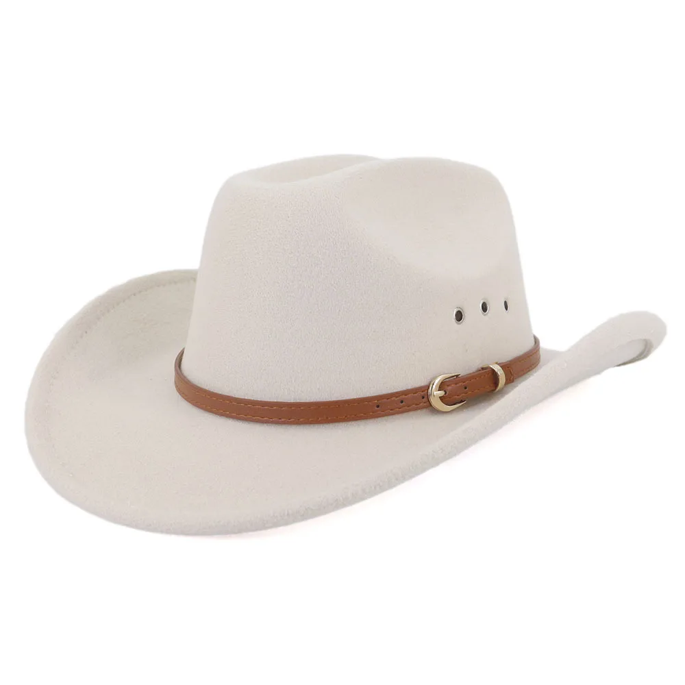  - Women's Men's Western Cowboy Hat For Gentleman Lady Winter Autumn Jazz Cowgirl Cloche Sombrero Caps