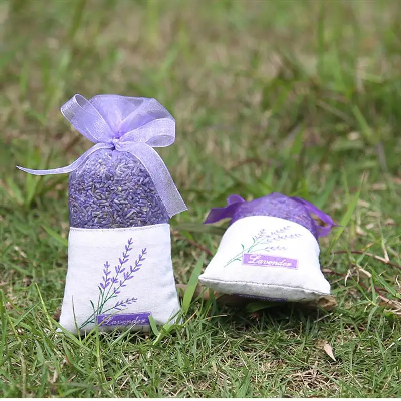 25pcs Empty Lavender Bags Lavender Sachet Bag Fragrance Pouch Floral Printing Fragrance Pouch Sachets Bag for Relaxing Sleeping