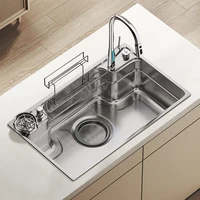 Household Sink, Made Of 304 Stainless Steel, With A Large Single Sink And Integrated Molding 1