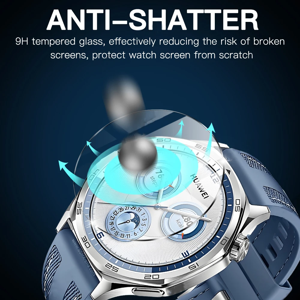 5-Pack Tempered Glass Screen Protector for Smartwatches - Enhanced Durability and Clarity