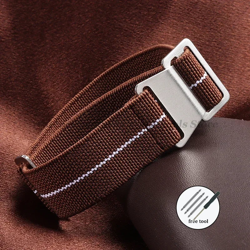 Army Green Elastic Nylon Sport Watchband Bracelet