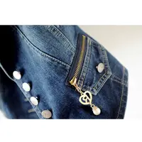 PTKPCC Casual Female Tops Women Denim Vest Jacket Spring Autumn Clothes Sleeveless Short Jeans Waistcoats Single-Breasted 5XL - Image 4