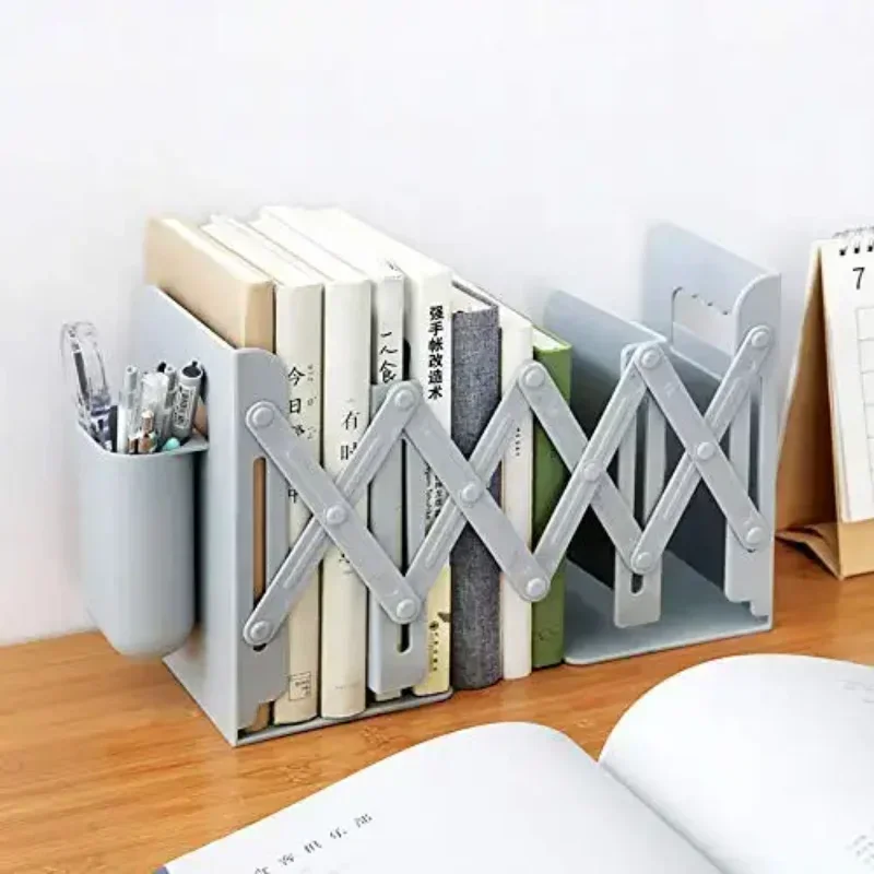 Retractable ABS Book Stand Creative Students Use Bookshelf Data Clip Stretch File Baffle Retract & Zoom Book Shelf Bookend