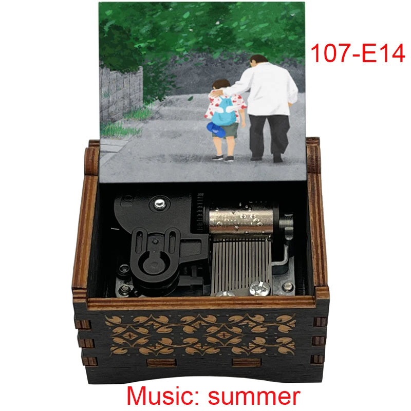 Summer Music from Movie Kikujiro Theme Wooden mechanical Music Box Boys Girls Friends Gifts Christmas Birthday Gift