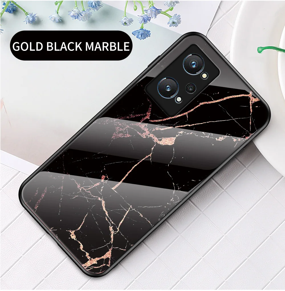 Realme 9 Pro Plus Custodia in vetro DECLAREYAO Coque in vetro temperato duro ultra sottile di lusso per OPPO Realme 8 7 7i 6 5 3 2 Cover_voghion.com