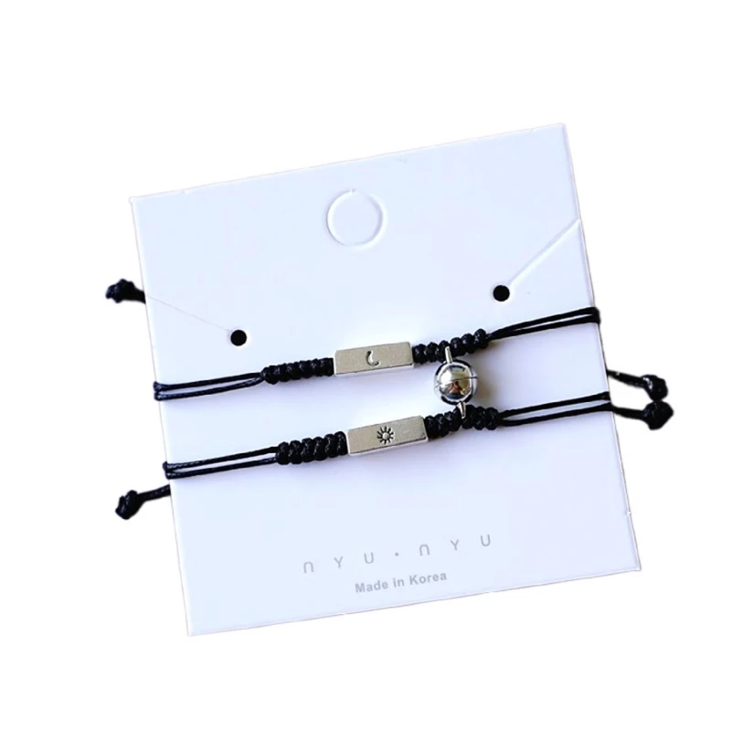 

Attractive Handmade Round Couple Magnet Bracelet Women Lover's Moon Charm Female Male Paired Friendship Jewelry