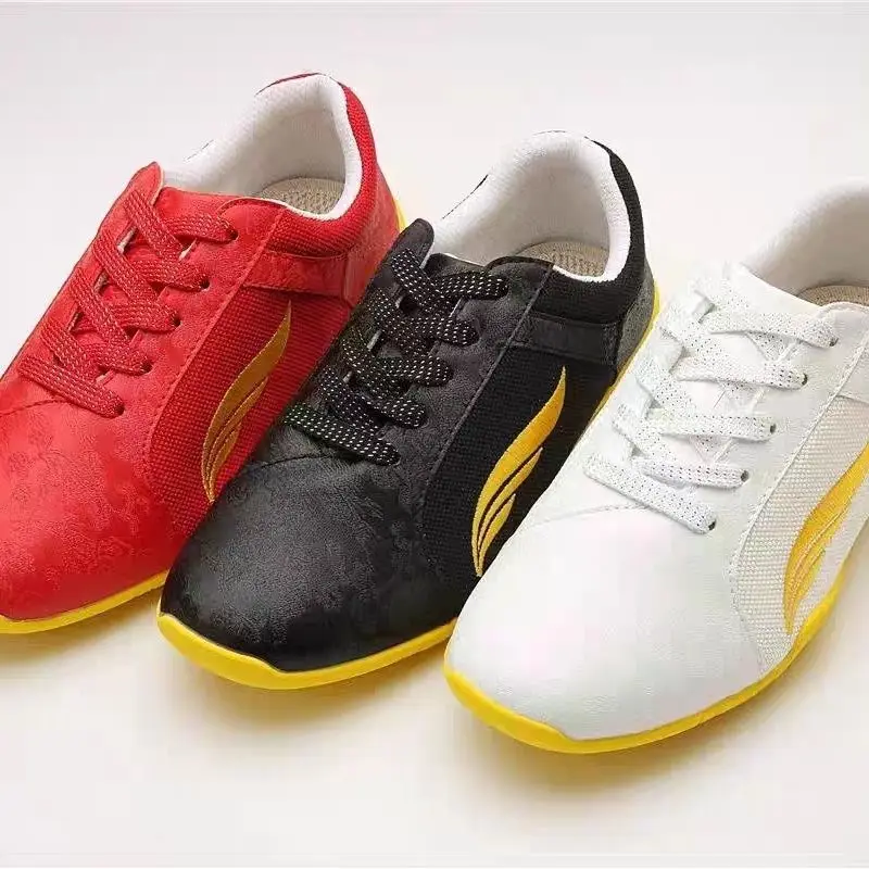 Sports Martial Arts Kung Fu Shoes Lace Up Kids Canvas Tai Chi Sneakers Lightweight Anti-slip Shoes Tai Chi