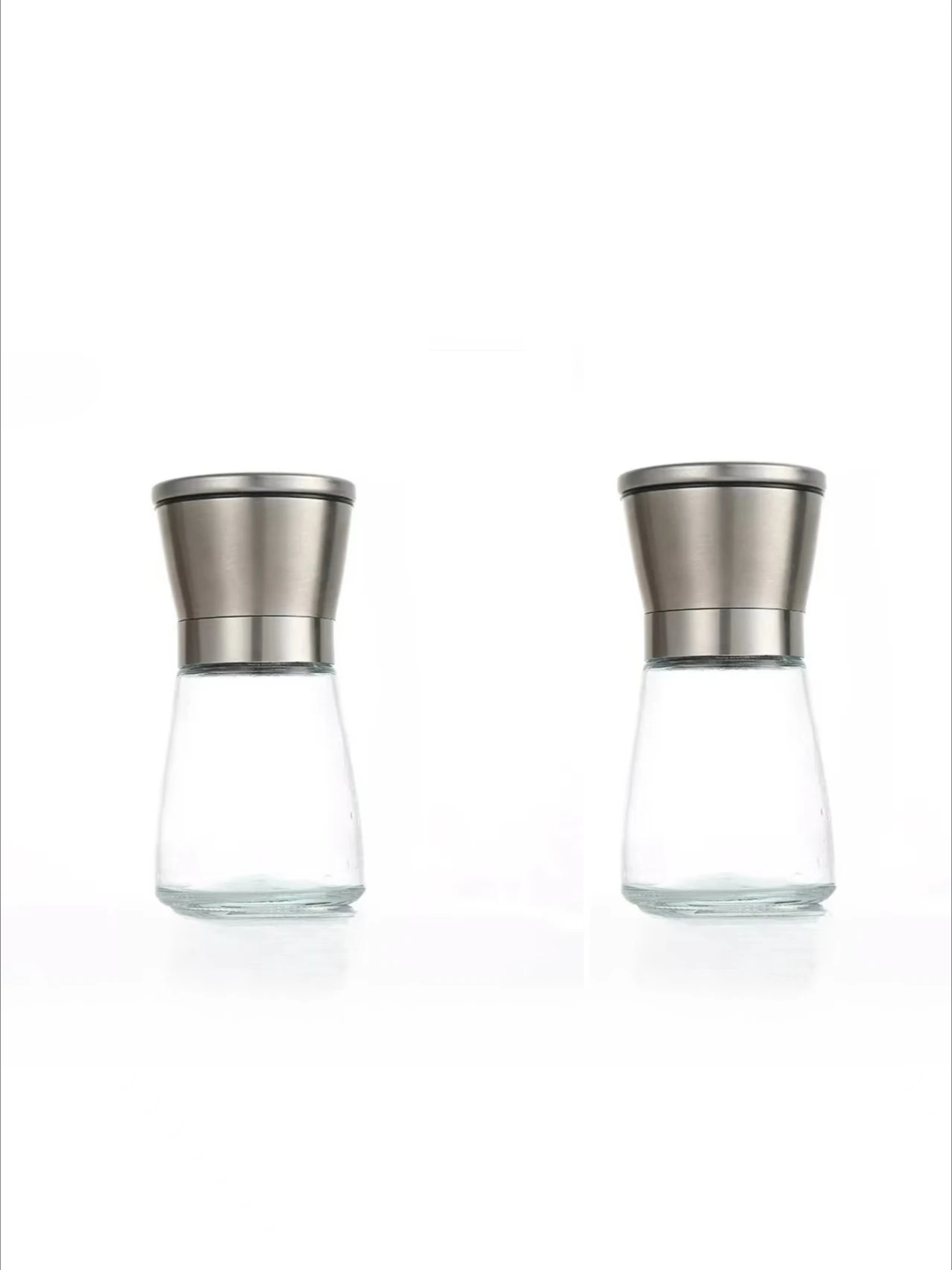 Stainless Steel Salt & Pepper Shakers Set 12