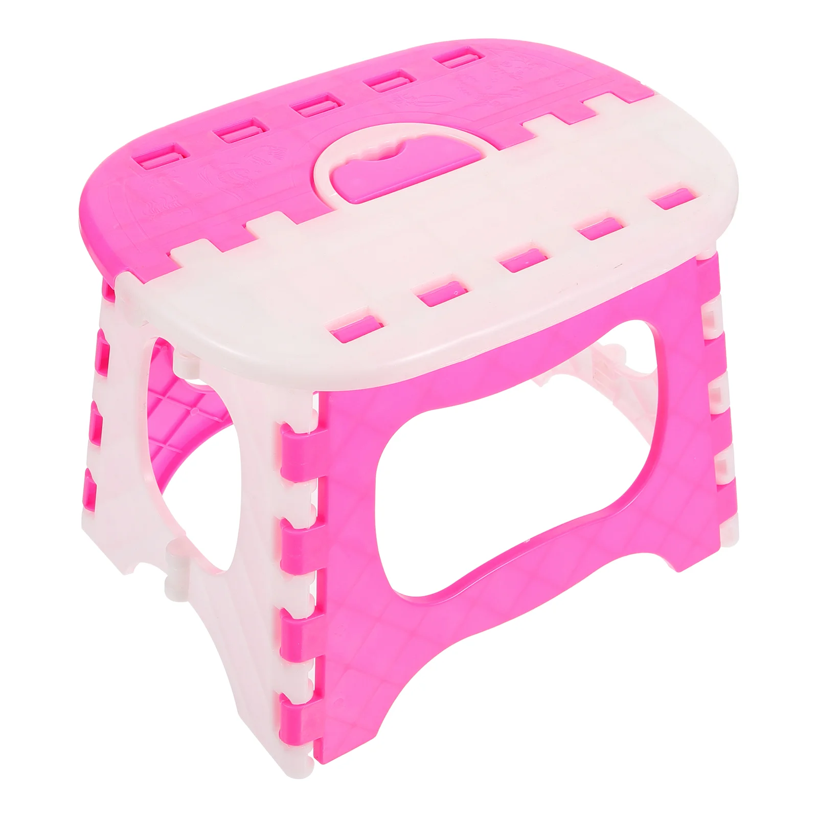 

Plastic Folding Step Stool Portable Stool for Kids Home Bathroom Garden Kitchen Livingroom (Pink)