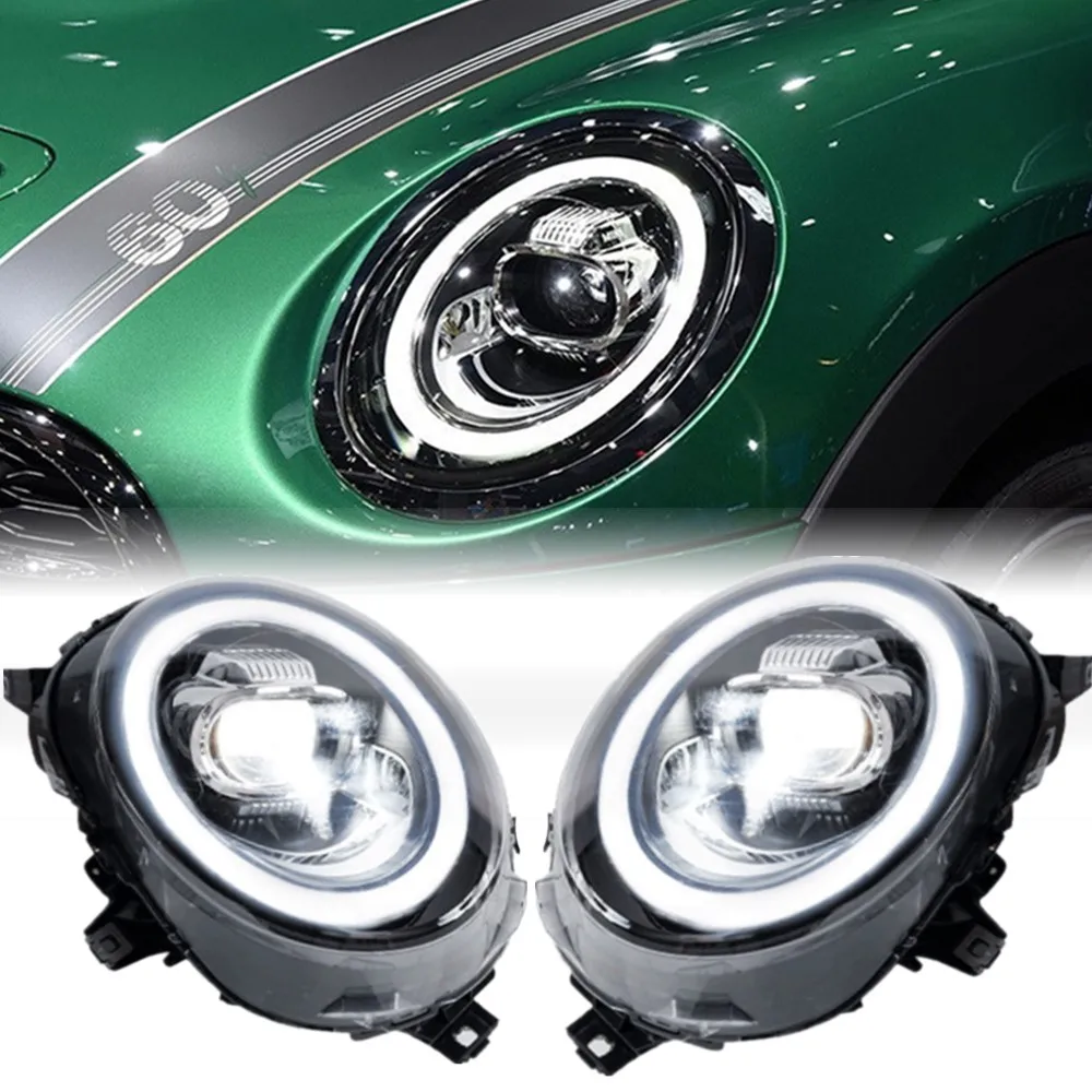 

For 2014-2019 BMW Mini F56 Cooper Led Headlights Accessories With Halo Angel Eye DRL Front Light Bi-Led Lens Headlamp Assembly