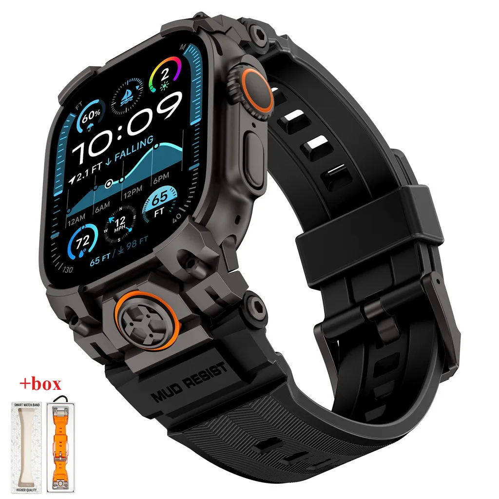 Luxury Titanium Silicone Sports Strap for Apple Watch - Premium Bracelet Accessories