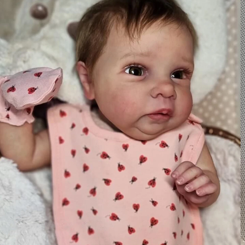 

20 inch Miley Reborn Already Finished Painted Baby Doll Newborn 3D Skin Hand Detailed Painted Skin Visible Veins