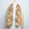 Women Winter Rabbit Fur Scarf 100% Natural Rabbit Fur Fashion warm And Soft Neckerchief Wholesale Pompoml Fur Scarves Headbands 1