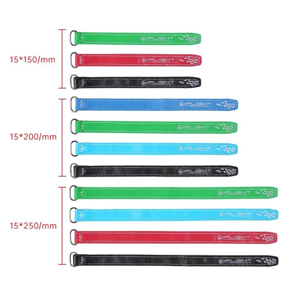 5pcs iFlight 너비 10mm 15mm 20mm 길이 100-500mm 마이크로 화이버 PU 가죽 배터리 스트랩/비 슬립 FPV 부품