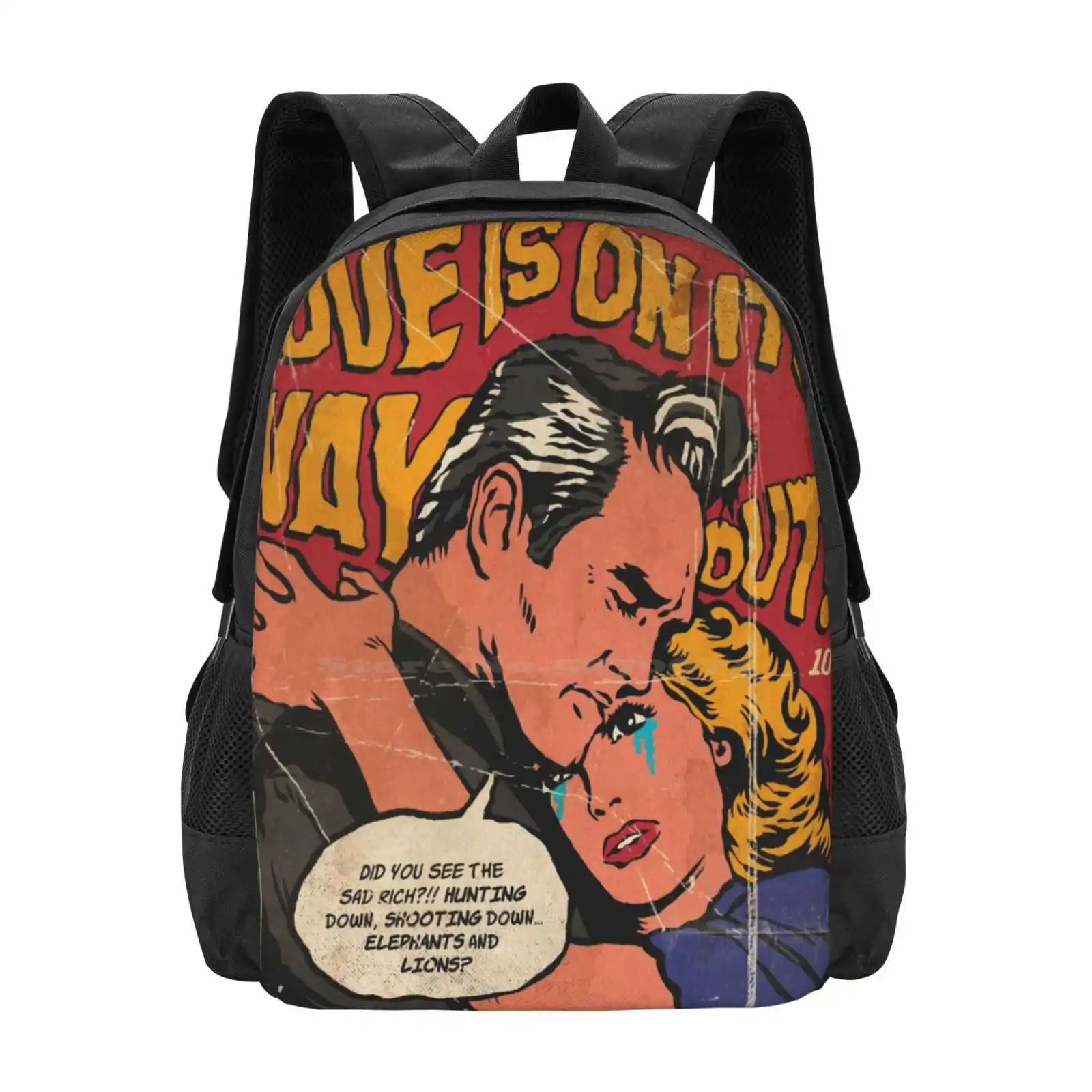 

Love Moz Pattern Design Laptop Travel School Bags Moz Morrissey Comics Indie 80S Vintage Love Animals Vegan Veggie Pop Art