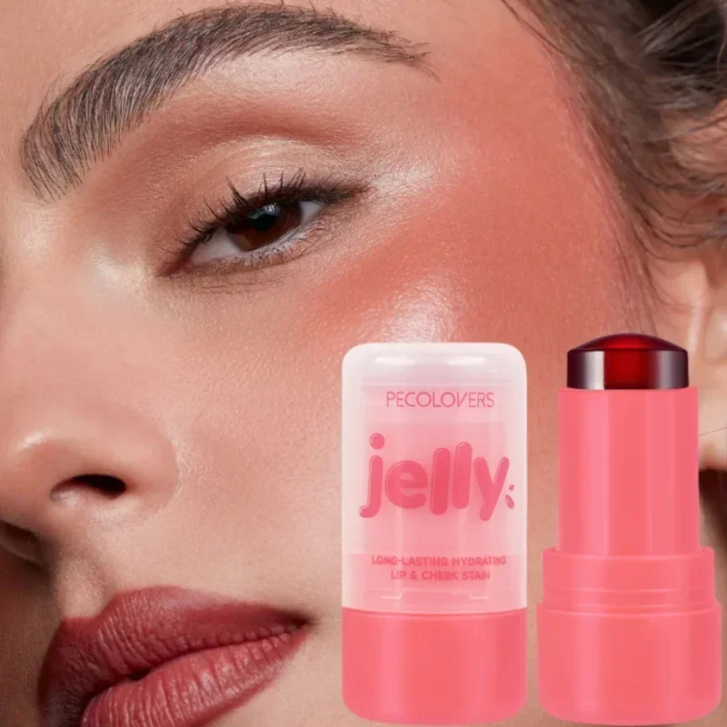 Monochrome Blusher Stick Moisturizing Jelly Lipstick Long Waterproof Lasting Matte Facial Cheek Contour Blush Makeup