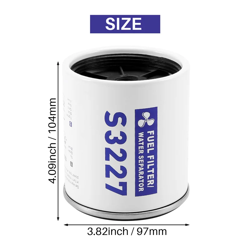 

S3227 Outboard Marine Fuel Filter elements Fuel Water Separator Filter