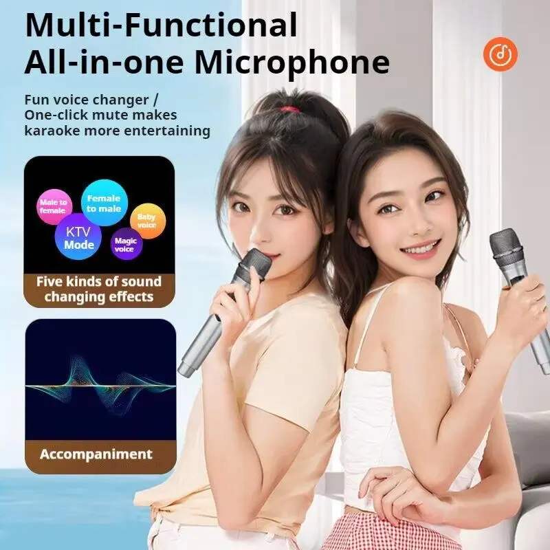 300W high-power Bluetooth Speaker T91, dual wireless microphones, handheld portable outdoor subwoofer, singing USB music player
