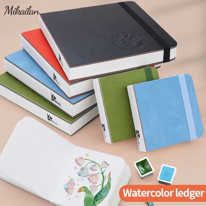 MIKAILAN Sketch Book Hand Sketching Watercolor Drawing Notebook Paper For Student Artist Painting Art Supplies 30 Sheets 300g 3