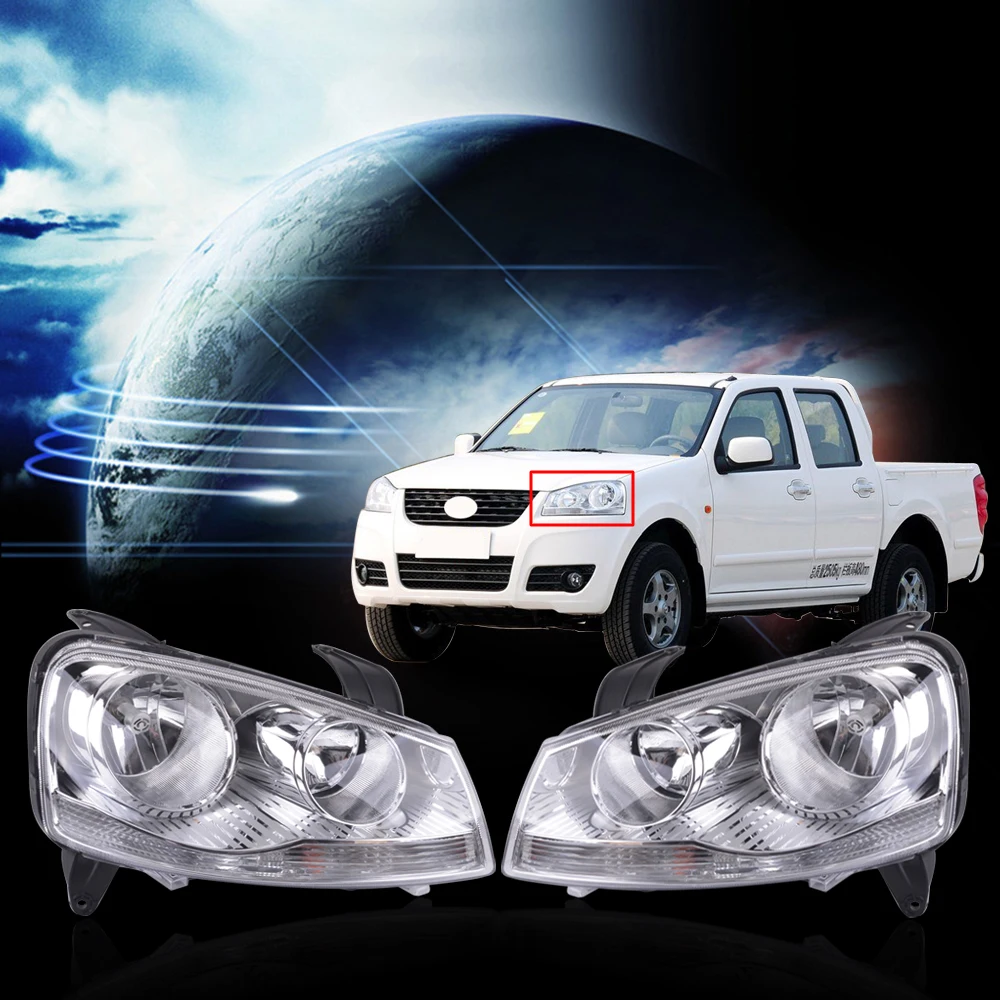 

Kamshing 2PCS For Great Wall Wingle 5 2008 2011 2013 2014 2015 2016 2017 Euro V200 Front Headlight Headlamp Manual Or Electric