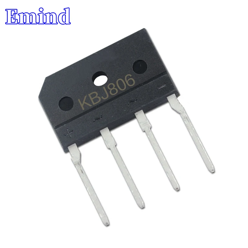 

5Pcs KBJ806 Bridge Rectifier 8A/600V KBJ8J Bridge Stack Cutable Foot KBJ Footprint Flat Bridge