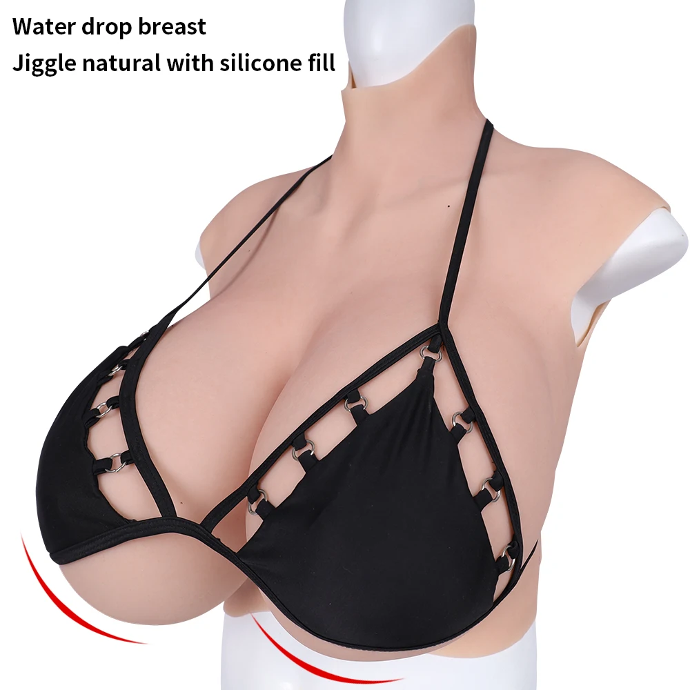 Silicone Breast Cotton Filled I Cup Artificial Breast Enhancer Transvestite  Breasts Realitic Breastform Silicone Filling for Drag Queen Crossdresser 1