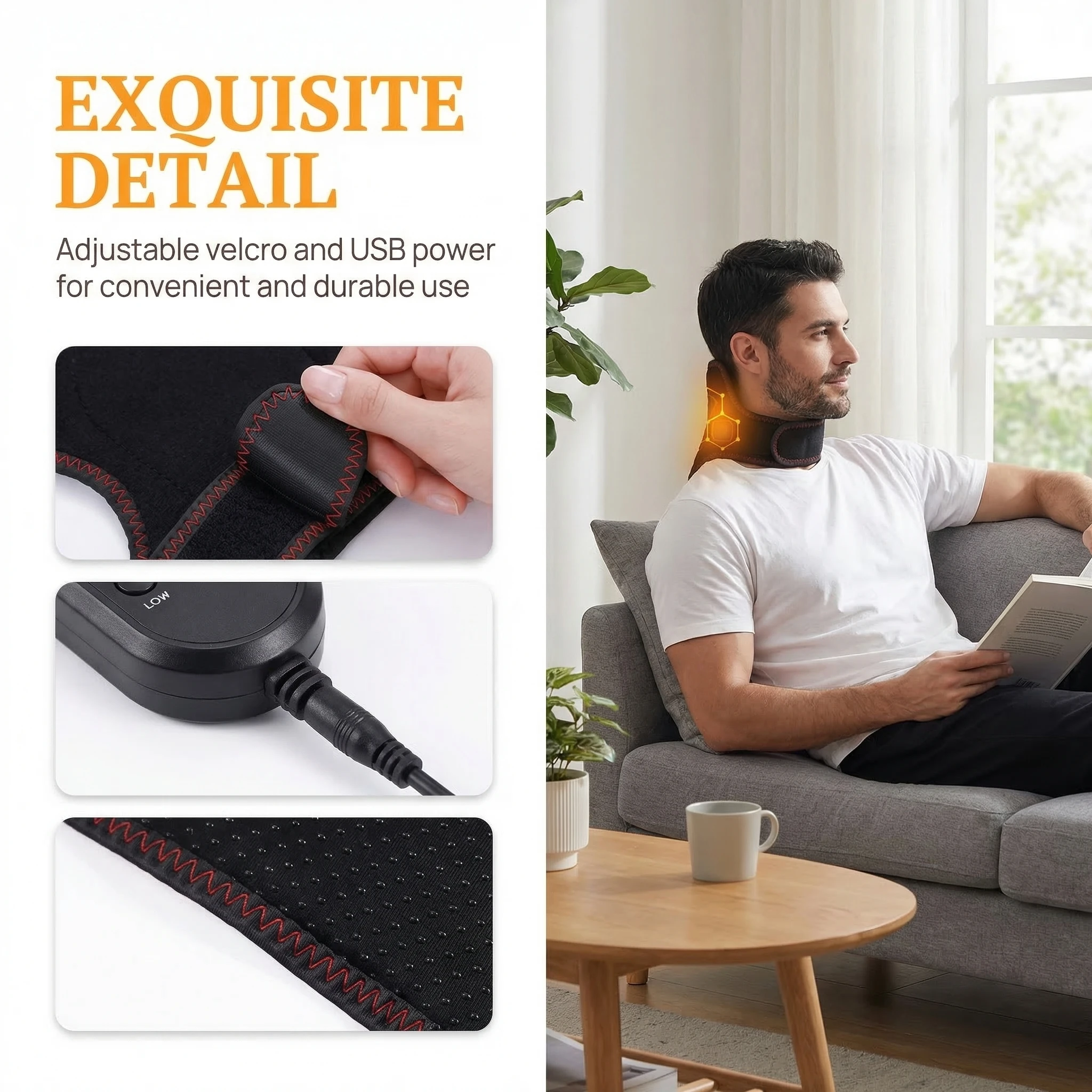 Home Use USB Heating Neck Support Neck Warm Sleeve Maintenance Hot Compress Neck Support Neck Brace Dropshipping Parental Gift
