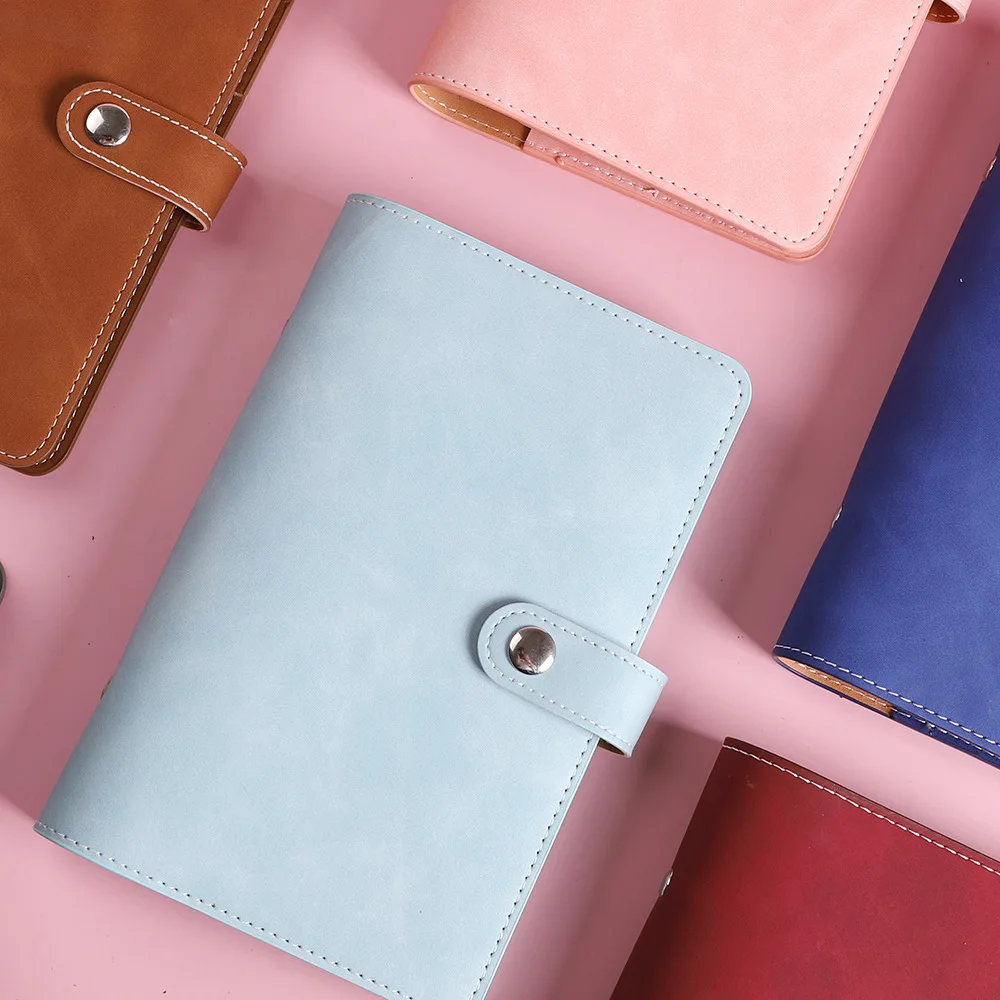 가죽 노트북 케이스 A6 루스리프 북 걸쇠 핸드북 루스리프 가죽 노트북 및 저널 A6 바인더 노트북 커버