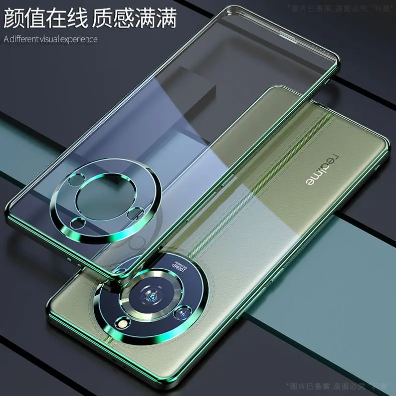 ل Realme 11 برو زائد الكهربائي قضية الهاتف ل Realme 11Pro 11Pro 11ProPlus عدسة شاملة سيليكون لينة قذيفة غطاء