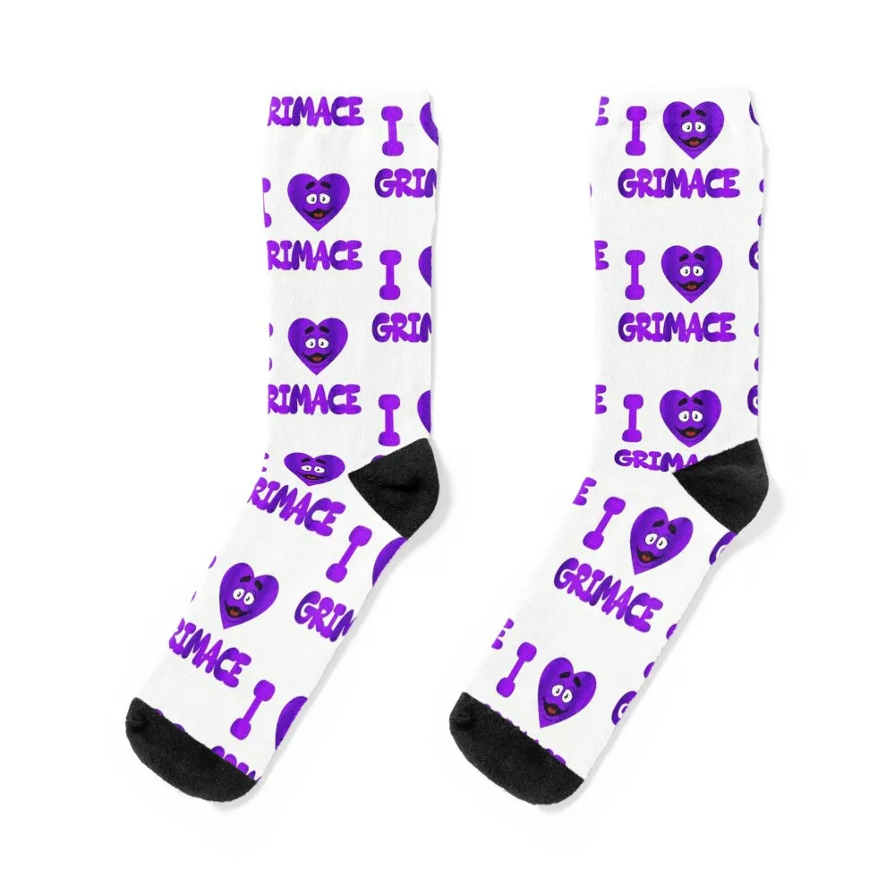 

I love grimace Socks anti slip football loose tennis hiking Boy Socks Women's