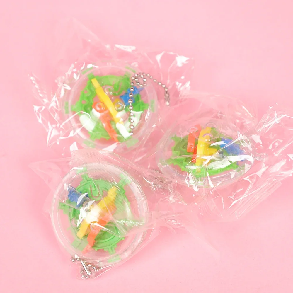 1Pcs Mini Adult 3D Magic Intellect Maze Ball Track Puzzle Keychain Toys for Kids Birthday Party Favors Souvenir Rewards