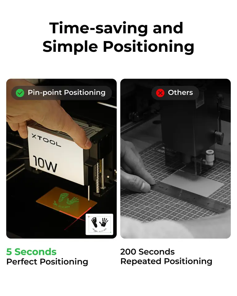 xTool S1 レーザー カッター マシン、木材および金属用 10 ワット