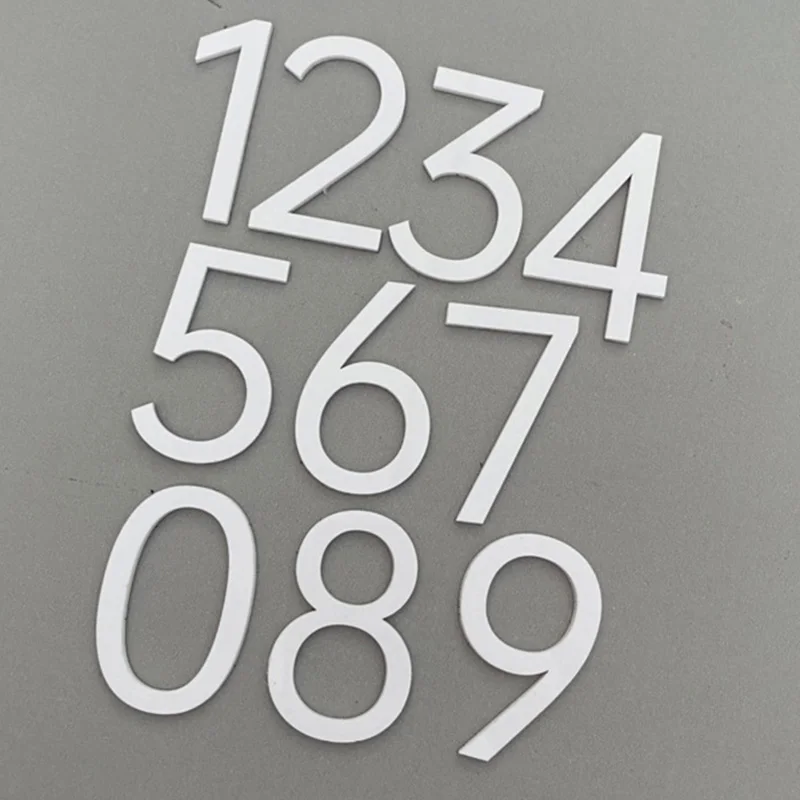 

1PC Self Adhesive 3D Number Stickers Acrylic Building Floating Exterior House Apartment Cabinet Mailbox Numbers Home Decor