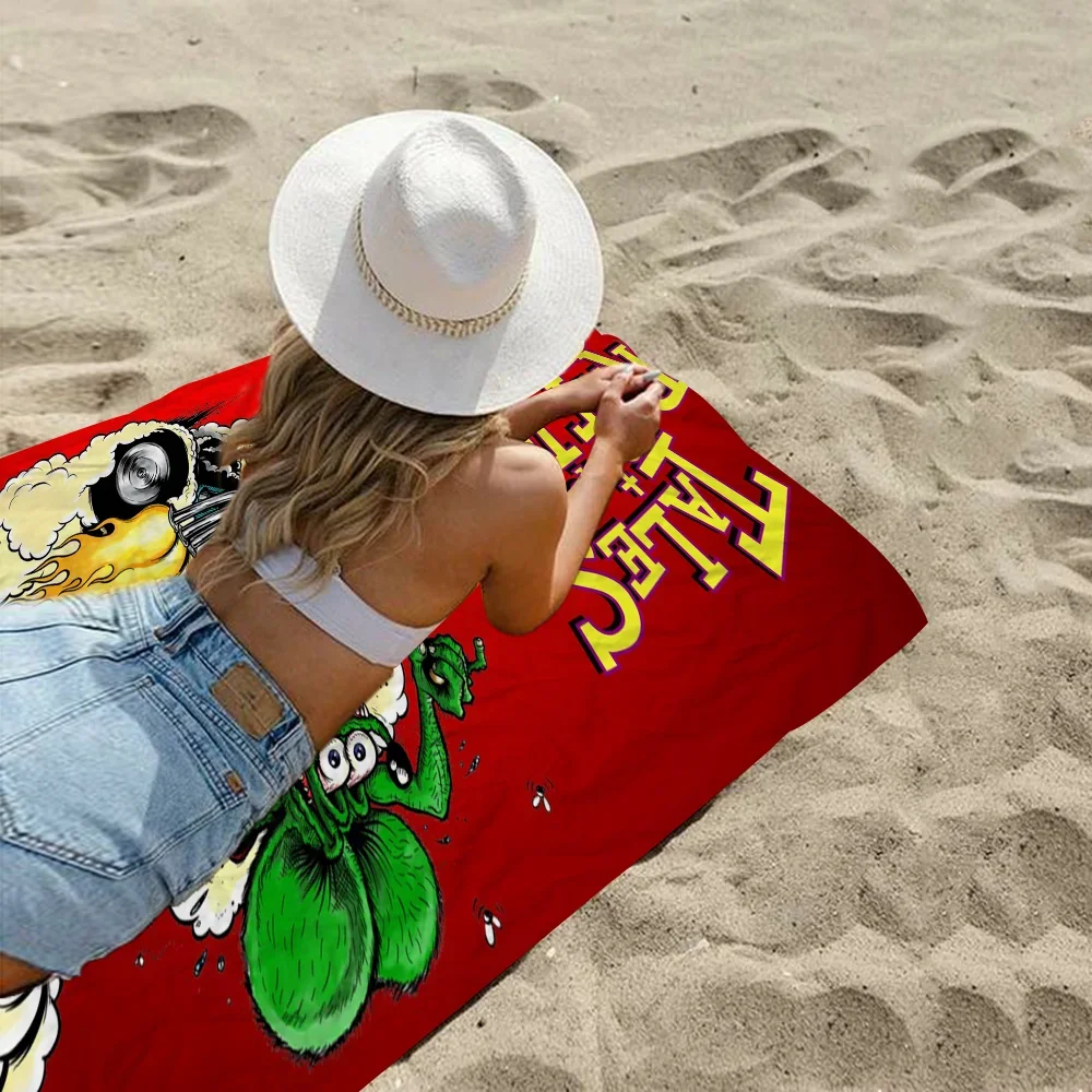 Funny Rat Fink Printed Towel Microfiber Beach Towel Absorbent Quick dry Soft Yoga Swimming Resort Mountain Climbing Towel 3