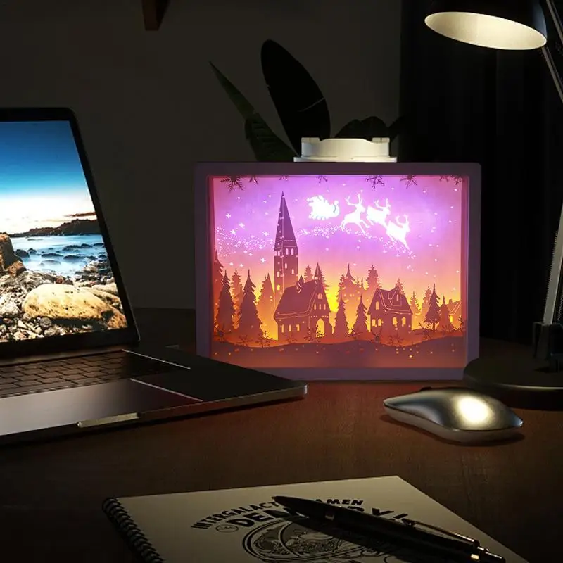 Paper Carving Night Light Aesthetic Paper 3D Carving Night Lamp Home Decor Products For Balcony Living Room Bedroom Entrance