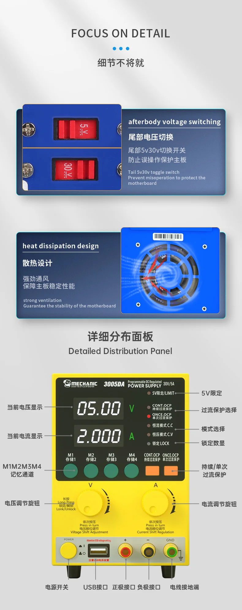 30v 5a display digital inteligente programável regulador