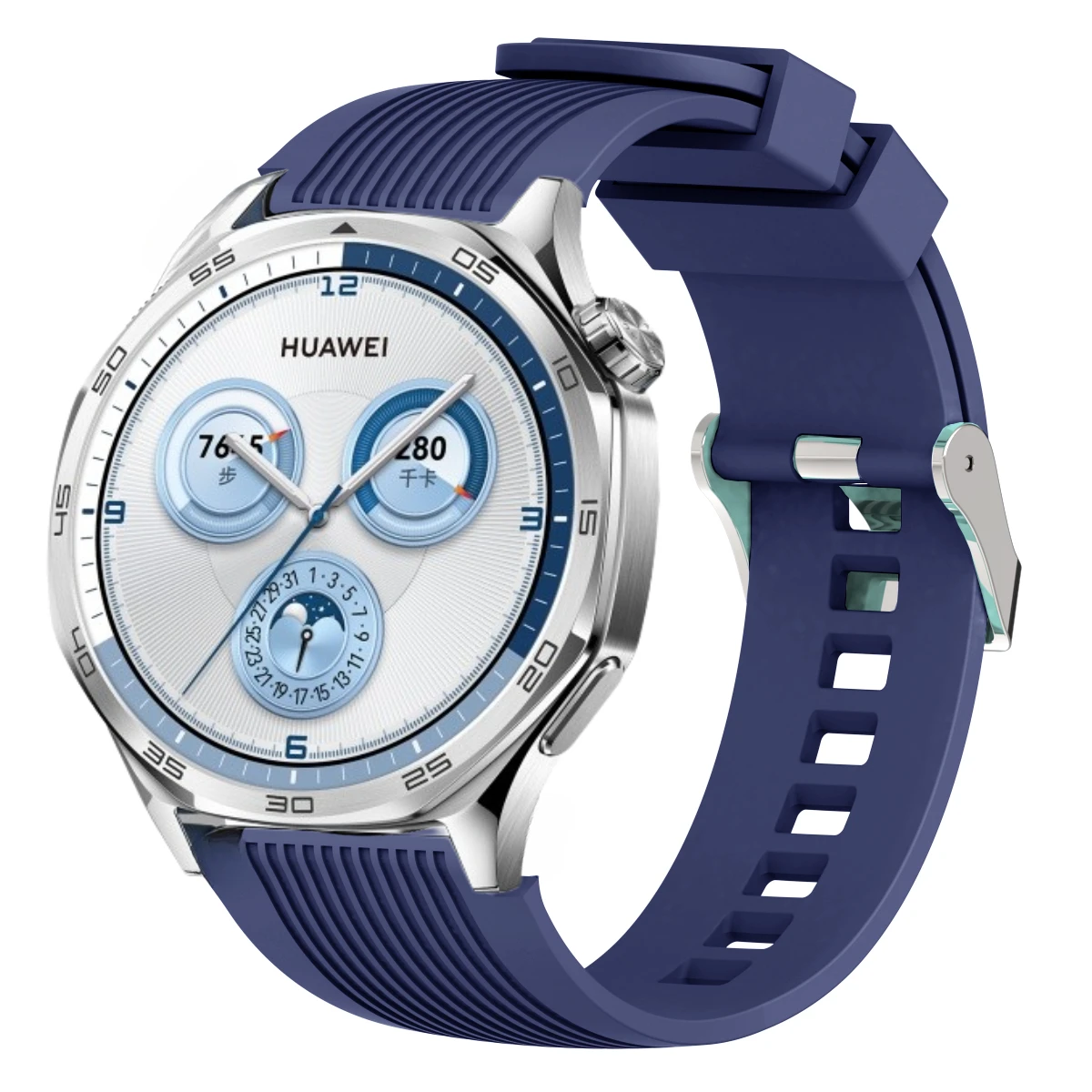 Premium 22mm Silicone Sports Watch Strap - Versatile Replacement Wristband Accessory